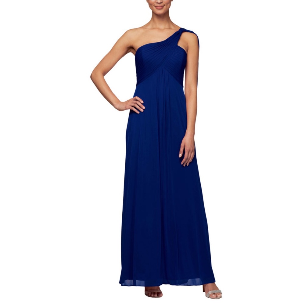 Women’s Alex evenings black one shoulder dress